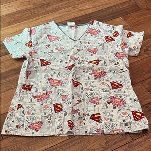 Warner Bros. Supergirl Comic Print Tee - White and Pink